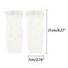 INSPIRE CHIC Women's Knit Lacework Wrist Thumb Hole Half Finger Sleeves Gloves for Christmas Windproof 1 Pair - 2 of 4