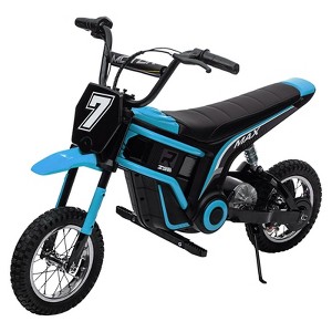 24V Shatter-resistant Plastic Electric Motorcycle with 3 Speed Modes Max Up to 14.29MPH, Parent-Controlled Safety for Kids 8-14 - 1 of 4