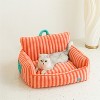 ZEZE Striped Furniture Style Sofa Cat Bed - 3 of 4