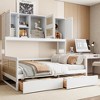 Twin/Full Size Wooden Daybed With 2 Drawers, All-in-One Cabinet and Shelf - ModernLuxe - 2 of 4