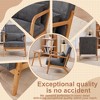 Racxily Modern Accent Chair&Coffee Table Set,Vintage Luxury Style, Leisure Chair(Dark Gray)& coffee table (Natural Wood), for living rooms and bedroom - 4 of 4