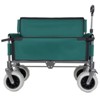 FURNIinspire Outdoor Serving Carts 3-in-1 Folding Wagon with Bench Seat 500lbs Capacity, Beach Tires for Camping Beach, Green, 40.94"*25.2"*44.29" - 4 of 4