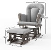 Child Craft Cozy Glider Rocker and Ottoman Set, Padded Cushion with Convenient Storage Pockets, Solid Wood Base & Frame - 4 of 4