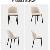 Mid-Century Modern Upholstered Dining Chairs, Padded Cushion Seat with Back, Accent Kitchen Chairs for Dining Room, Living Room, Bedroom - 3 of 4