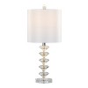 LumiSource (Set of 2) Diamond Stacked 23" Contemporary Crystal Table Lamps with Off-White Shade and Chrome from Grandview Gallery: Silk-Inspired - 3 of 4