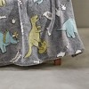 Dino Friends Micro Plush All Season Throw Blanket 50" X 60" Gray by Plazatex - image 3 of 3