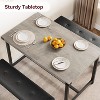 Jojoka Dining Table Set for 4, Small Kitchen Table Set with 2 Benches For Apartment, Studio - 3 of 4