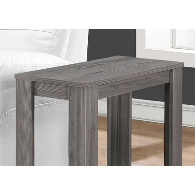 Contemporary Grey Wood Accent Side Table 24" x 12"