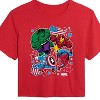 Women's - Marvel - Avengers America Stickers Style Cropped Graphic T-Shirt - 2 of 4
