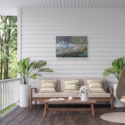 Large Blue Heron Canvas Art for Outdoor Decor