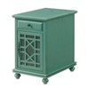 Elegant Chairside Table with Power Antique Teal Green - Martin Svensson Home - 3 of 4