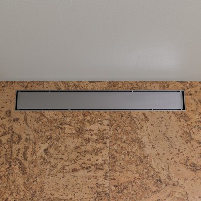 ALFI ABLD24B-BSS 24Inch Modern Brushed Stainless Steel Linear Shower Drain with Solid Cover