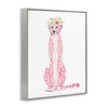 Stupell Industries Pink Leopard Floral Garland Framed Giclee Art - 2 of 4
