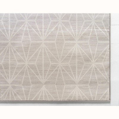Brown Geometric Stain-Resistant Rectangular Area Rug