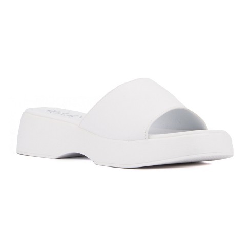 Target white platform sandals hot sale
