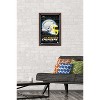 Trends International NFL Los Angeles Chargers - Neon Helmet 23 Framed Wall Poster Prints - 2 of 4