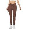 Coolmee Women's High Waist Drawstring Stretchy Workout Leggings Ultra Soft Tummy Control Yoga Pants - 3 of 4
