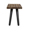 Cusco Acacia Rustic Bench Brown - Armen Living: Metal-Legged, 3-Seater, Spot Clean, Wood Frame - 4 of 4