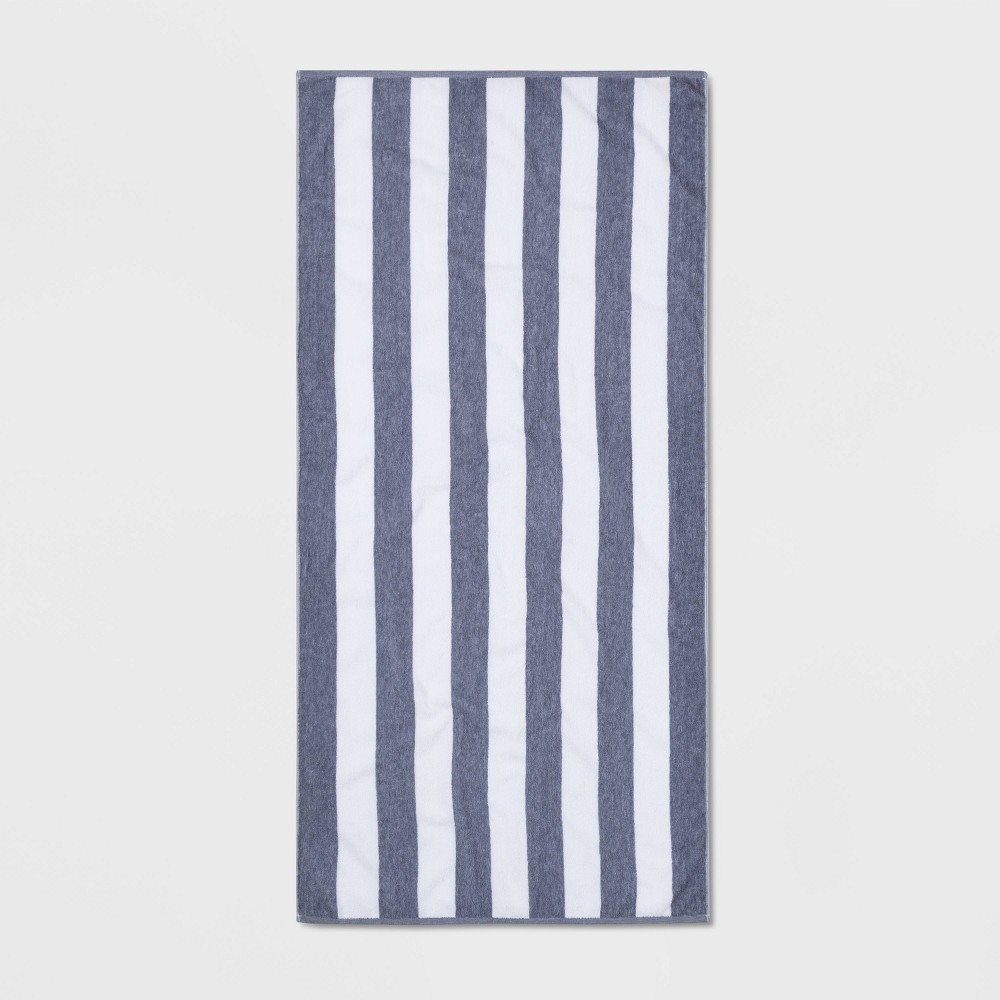Sun SquadCabana Striped Beach Towel Navy - Sun Squad | DailyMail