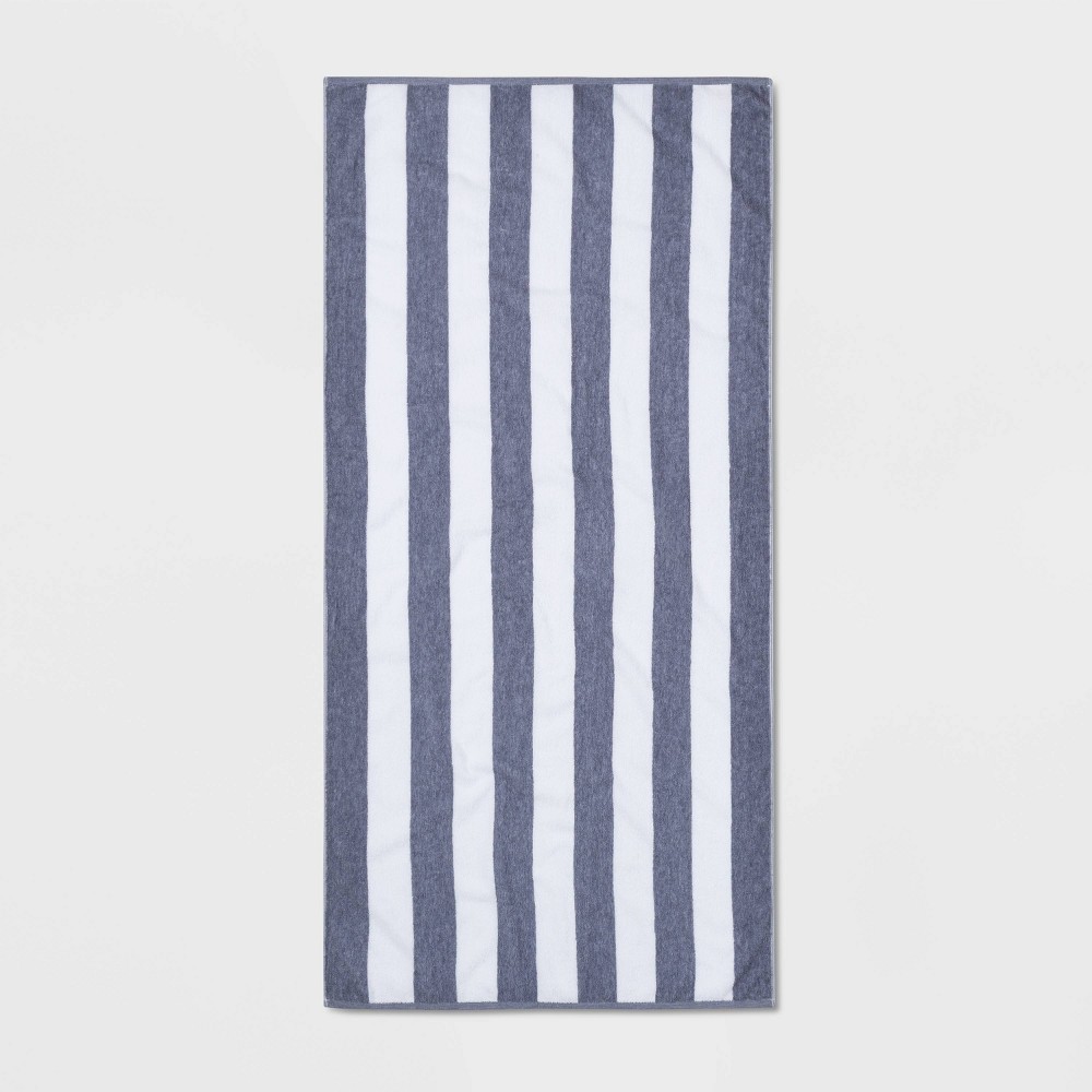 Sun SquadCabana Striped Beach Towel Navy Sun Squad DailyMail