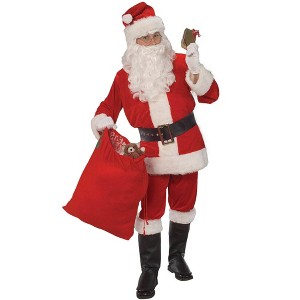 Rubies Mens Santa Costume Velour - 1 of 2