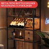 71.2" Tall Bar Cabinet with LED Lights, Power Outlets and Glass Holder for Living Room - 4 of 4