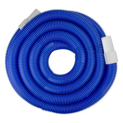 Pool Central Blow-Molded PE In-Ground Swimming Pool Vacuum Hose with Swivel Cuff 18' x 1.25" - Blue