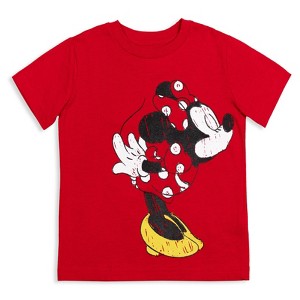 Disney Minnie Mouse Kids Sister Matching Graphic T-Shirt Red  - 1 of 4