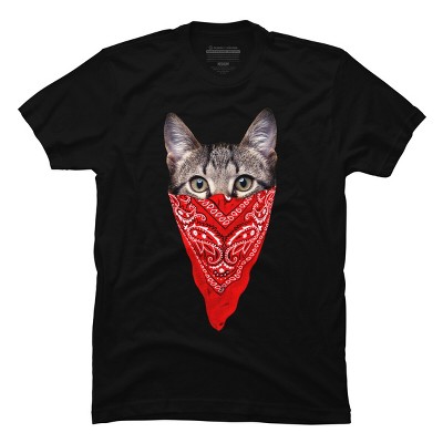 Men's Design By Humans Gangster Cat By clingcling T-Shirt