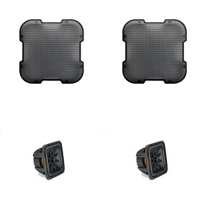 Kicker (2) L7S104 L7S 10" Subwoofer, Dual Voice Coil, 4-Ohm & 52GL710 Grill Bundle - 1 of 4