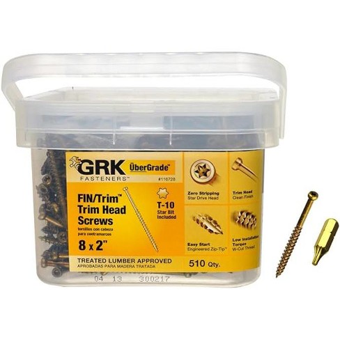 Grk Fasteners Ubergrade No. 8 X 2 In. L Star Trim Head Construction ...