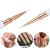 Unique Bargains Double Ended Nail Art Brush Gel Polish Nail Art Long Lines Pen Painting Tools for Home DIY Manicure White - 2 of 4