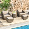 Spruce & Spring Patio Wicker Furniture Set Outdoor Rattan Bistro Set - 2 of 4