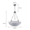 LLHZSY 24 3/5" W Crystal Ceiling Chandelier 6-Light Fixture For Dining Room Living Room - 3 of 4