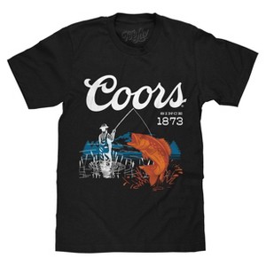 Coors Since 1873 Bass Fishing T-Shirt - Black - 1 of 3