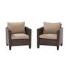 Sonkuki Outdoor 2 PCS Patio Rattan Furniture Set 2 Rattan Chair W/Soft Cushions - 2 of 4