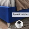 Bed Frame Upholstered Bed Wingback Headboard Velvet Tufted Diamond Button - 4 of 4