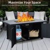 Orieon 52 Inch Rectangular Propane Firepit Table, 50,000 BTU with Cover, Steel Frame & Iron Fence Surface for Garden,Patio. - 4 of 4