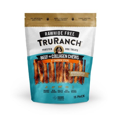 TruRanch Collagen Chicken Sticks Rawhide Free Dog Treats - 15ct