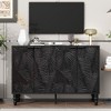 JUJABU 47.2'' Modern TV Stand with Solid Wood Legs, Anti-Tip Kit & 2 Storage Compartments – Media Console for TVs up to 43'' - 4 of 4