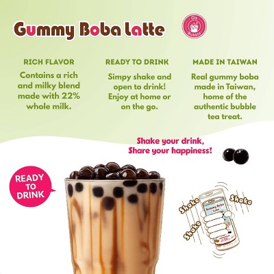 O's Bubble Gummy Boba Latte - Matcha - 16 fl oz