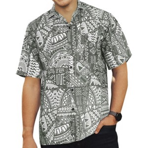 HAPPY BAY Men's Hawaiian Short Sleeve Button Down Shirt Mens Tropical Shirts Casual Holiday Summer Party Caribbean Shirts for Men - 1 of 4