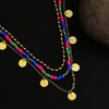 SOHI Women's Multicolour Everyday Multi-Layer Necklace - 3 of 4