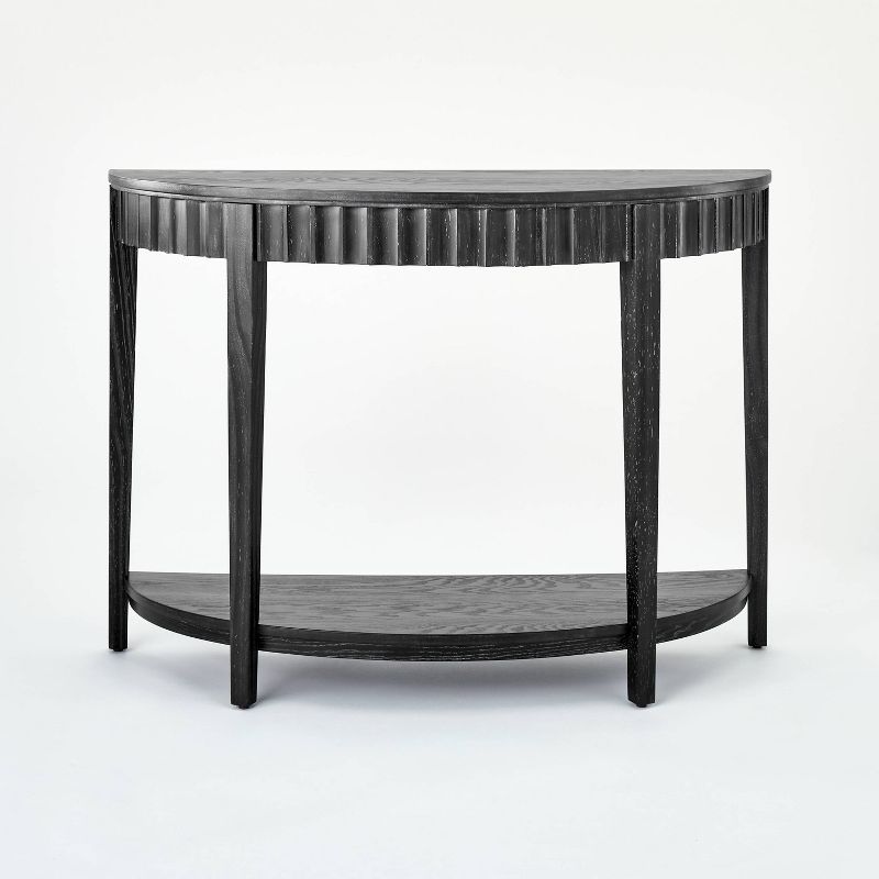 Thousand Oaks Wood Scalloped Demilune Console Black - Threshold&#8482; designed with Studio McGee, 4 of 8