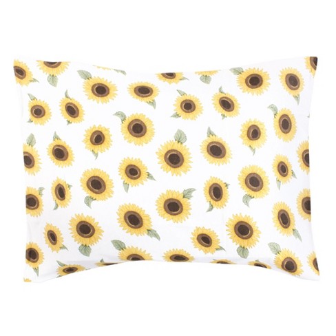 Hudson Baby Infant Girl Cotton Toddler Pillow Case, Sunflower, One Size - image 1 of 2