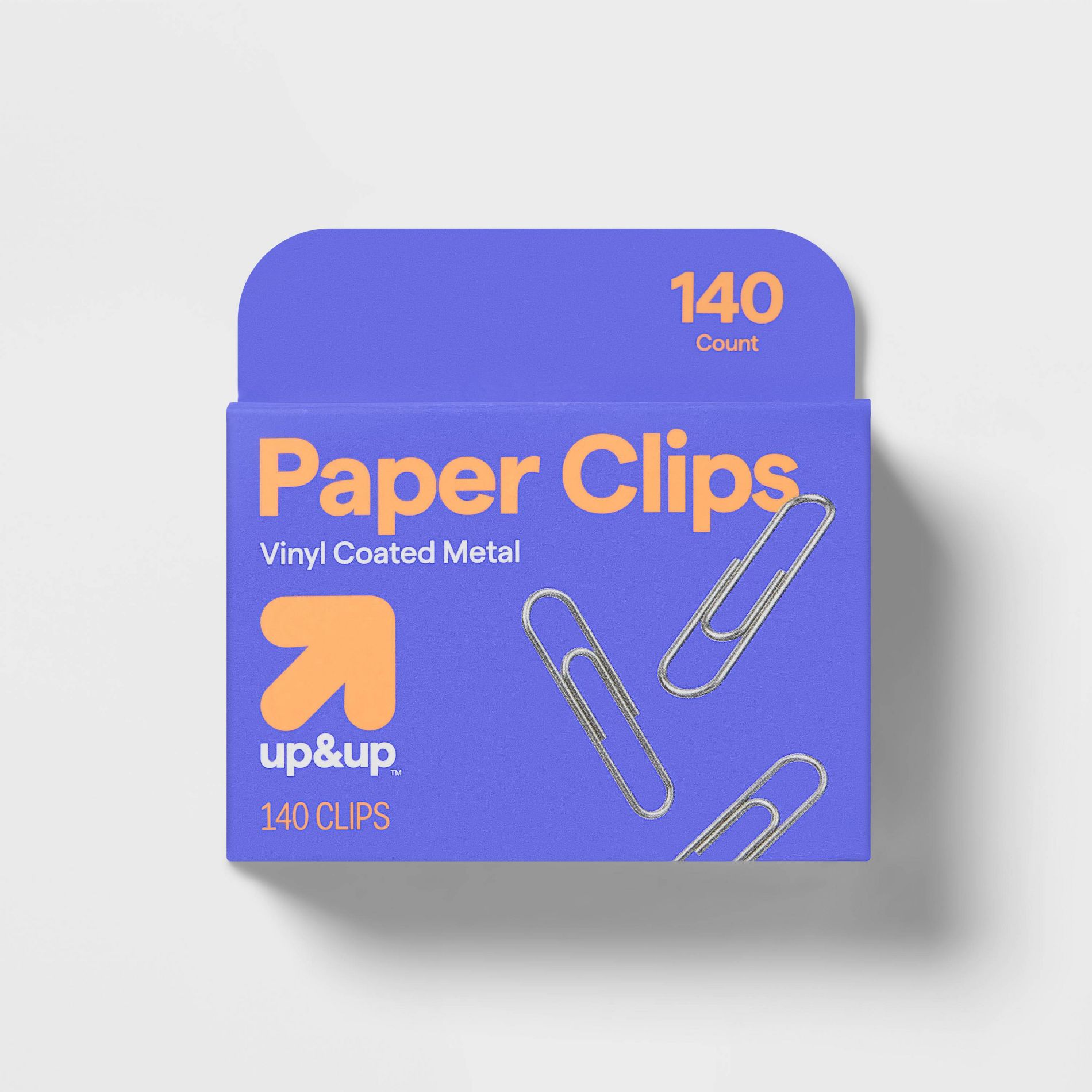 140ct Paper Clips Small - up&up™: Silver Metal Office Supplies, Clips and Fasteners, 1.15" Height, 140 Pack
