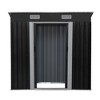 DOMETOUR 6' x 4'ft Outdoor Storage Shed with Sliding Doors and Good Ventilation, Furniture, Tool and Toy Storage Shed, Dark Gray - 3 of 4