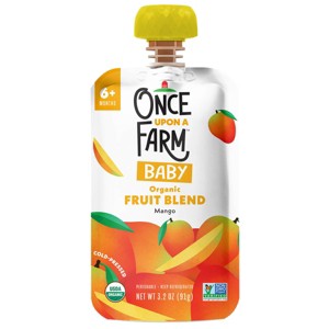 Once Upon a Farm Mango Organic Baby Food Pouch - 3.2oz - 1 of 4