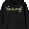 Pabst Blue Ribbon Logo text, Bat silhouette, Grim reaper holding a beer can sidewards and a flag on Black Adult Hoodie - 2 of 4