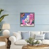 Stupell Industries Beach Chair Meetup in Pink Floating Frame Canvas Art - 3 of 4